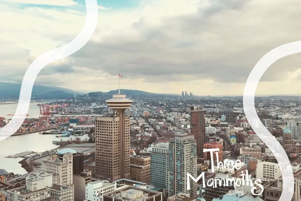 a view from the top of Vancouver skyline